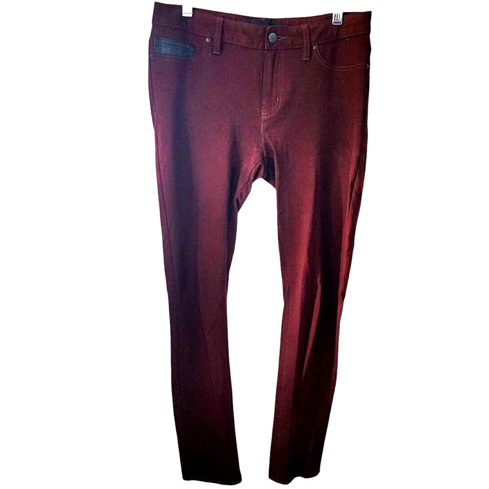 Calvin Klein Jeans Burgundy Maroon Skinny Stretch Pants Size 6